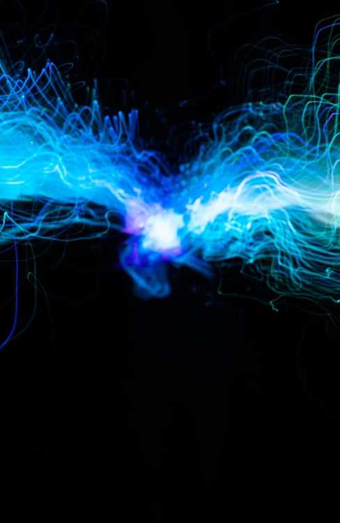 Image of green-and-blue-light-wave-of-energy-with-elegant-g-2023-11-27-05-32-19-utc